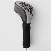 Rode ogen zwarte tranen golfheadcover (Schuin)