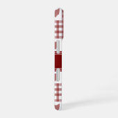 Rode Ohio Gingham iPhone 16 Hoesje (Rechterkant)