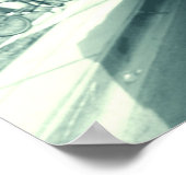 rode oldtimers op het zuidstrand poster (Hoek)