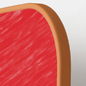 Rode olie geschilderd pickleball paddle (Links Detail)