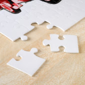 Rode olie geschilderde brandmotor, legpuzzel (Zijkant)