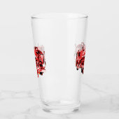 Rode olie geschilderde brandweerwagen, glas (Links)