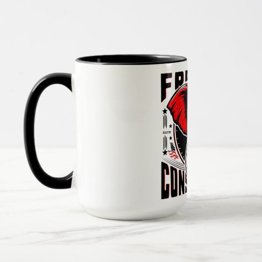 Rode Olifant | Geloof Familievrijheid Conservatief Mok (Links)