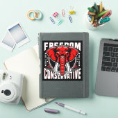 Rode Olifant | Geloof Familievrijheid Conservatief Sticker (iPad Cover)