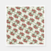  rode olijfpatroon papier servet (Voorkant)