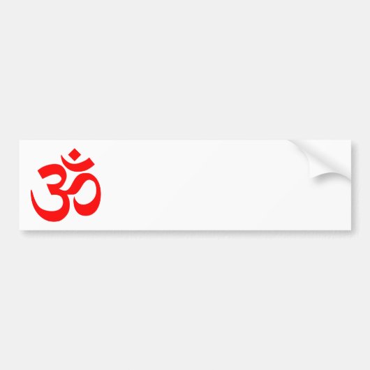 Rode Om-symbool Bumpersticker (Voorkant)
