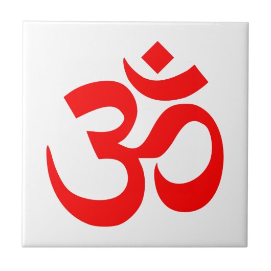 Rode Om-symbool Tegeltje (Voorkant)