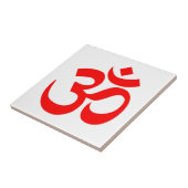 Rode Om-symbool Tegeltje (Zijkant)