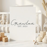 Rode Oma Est Jaar Minimal Letter Schrift