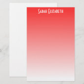 Rode Ombre Briefpapier (Voorkant / Achterkant)