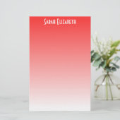 Rode Ombre Briefpapier (Staand voorkant)