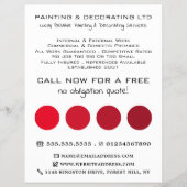 Rode ombre-cirkels, schilder en decorator flyer (Voorkant)