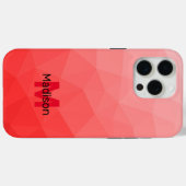 Rode ombre geometrische mesh patroon Monogram Case-Mate iPhone Case (Achterkant (horizontaal))