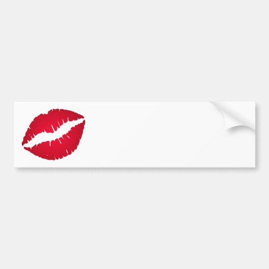 Rode ombre lippenstift diva lippen bumpersticker (Voorkant)