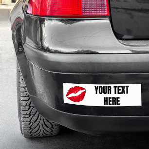 Rode ombre lippenstift diva lippen bumpersticker