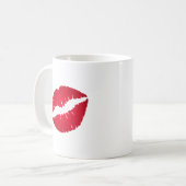 Rode Ombre Lipstick Diva Lippen Koffiemok (Voorkant links)