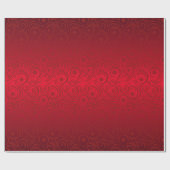 Rode Ombre Sneeuwvlok Damaskpatroon Cadeaupapier (Vlak)