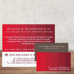 Rode Ombre Strepen, Schilder & Decorateur Flyer