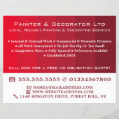 Rode Ombre Strepen, Schilder & Decorateur Flyer (Voorkant)