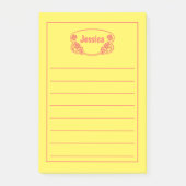 rode omhulde naamplaat post-it® notes (Voorkant)