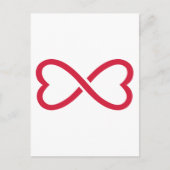 Rode oneindige liefdesharten briefkaart (Voorkant)