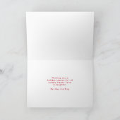 Rode Ontketen de Vreugde Hond Foto Feestdagen Kaart (Binnen)