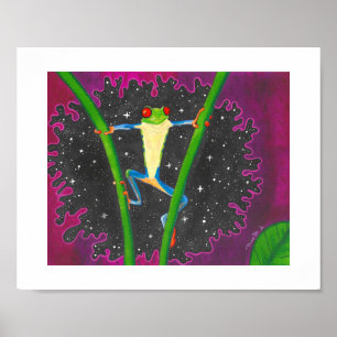 Rode Oog Boomkikker In De Ruimte Poster