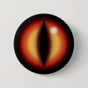 Rode oog van een draak ronde button 5,7 cm