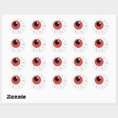 Rode Oog Voor Leuke Halloween Ronde Sticker (Vel)
