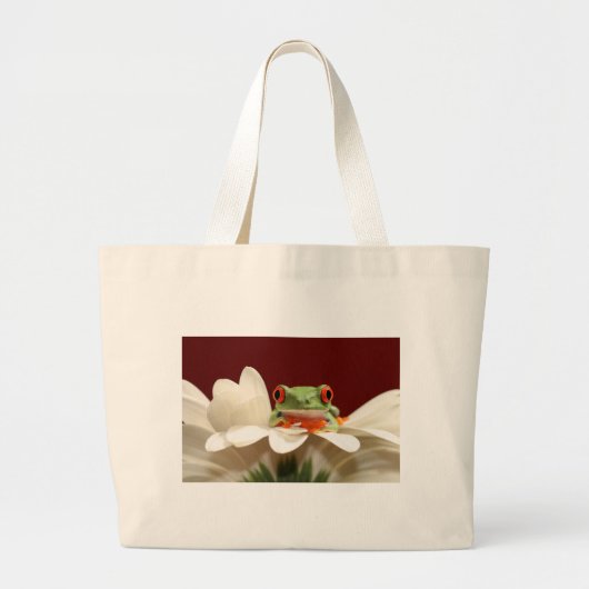 rode oogboomkikker grote tote bag (Voorkant)