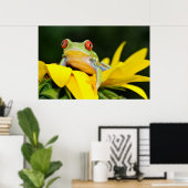 rode oogboomkikker poster (Thuiskantoor)