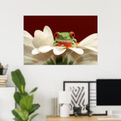 rode oogboomkikker poster (Thuiskantoor)