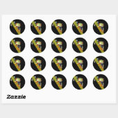 rode oogboomkikker ronde sticker (Vel)