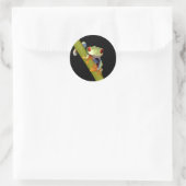 rode oogboomkikker ronde sticker (Tas)