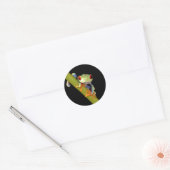 rode oogboomkikker ronde sticker (Envelop)