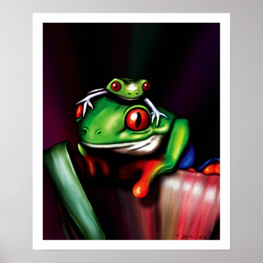 Rode oogige boomkikkers poster (Voorkant)