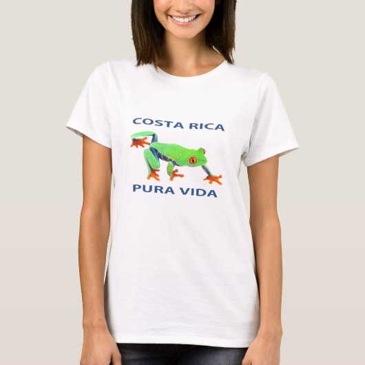 Rode oogige kikker van Costa Rica Vida T-shirt (Voorkant)