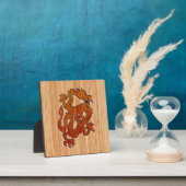 Rode Oosterse Draak op Bamboe stijl Fotoplaat (Insitu)