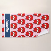 Rode Oosterse rosella Badhanddoek (Badhanddoek)