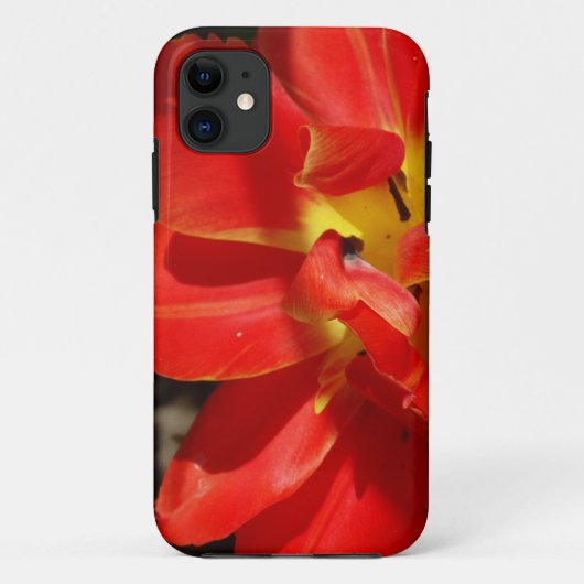 Rode open bloem tulp bloesem foto Case-Mate iPhone case (Achterkant)