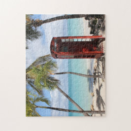 Rode openbare telefooncel op Antigua Legpuzzel