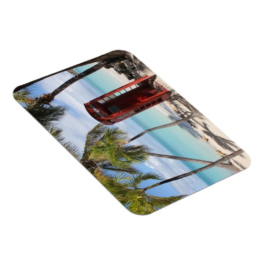 Rode openbare telefooncel op Antigua Magneet (Rechterzijde)