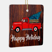  rode ophaalwagen, ritueel houtpatroon keramisch ornament (Rechts)