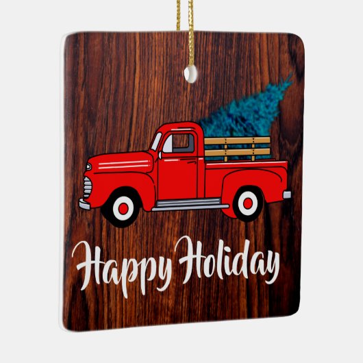 rode ophaalwagen, ritueel houtpatroon keramisch ornament (Rechts)