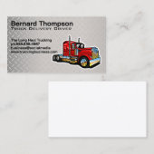 rode oplegger | metaalstaal visitekaartje (Voorkant / Achterkant)