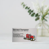 rode oplegger | metaalstaal visitekaartje (Staand voorkant)