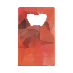 Rode Oranje Abstracte piramide-kunst Creditkaart Flessenopener