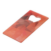 Rode Oranje Abstracte piramide-kunst Creditkaart Flessenopener (Achterkant Gekanteld)