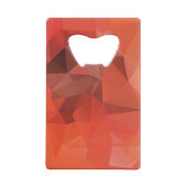 Rode Oranje Abstracte piramide-kunst Creditkaart Flessenopener (Achterkant)