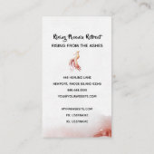 *~* Rode Oranje Bogundveren Feathers Phoenix Flame Visitekaartje (Achterkant)